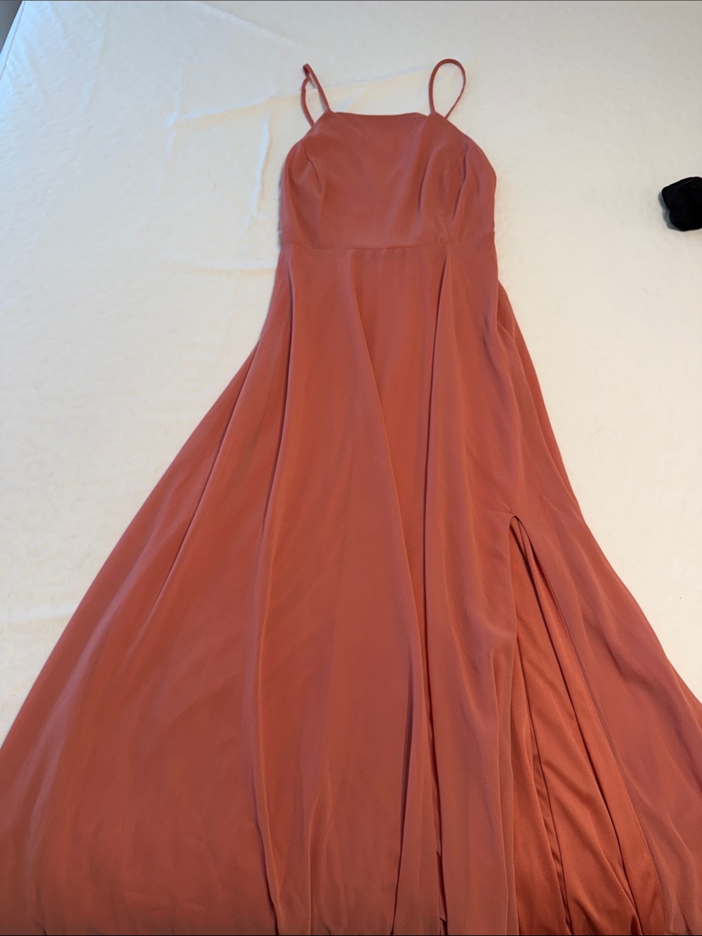 Lulu's Rust Spaghetti-Strap Maxi Dress